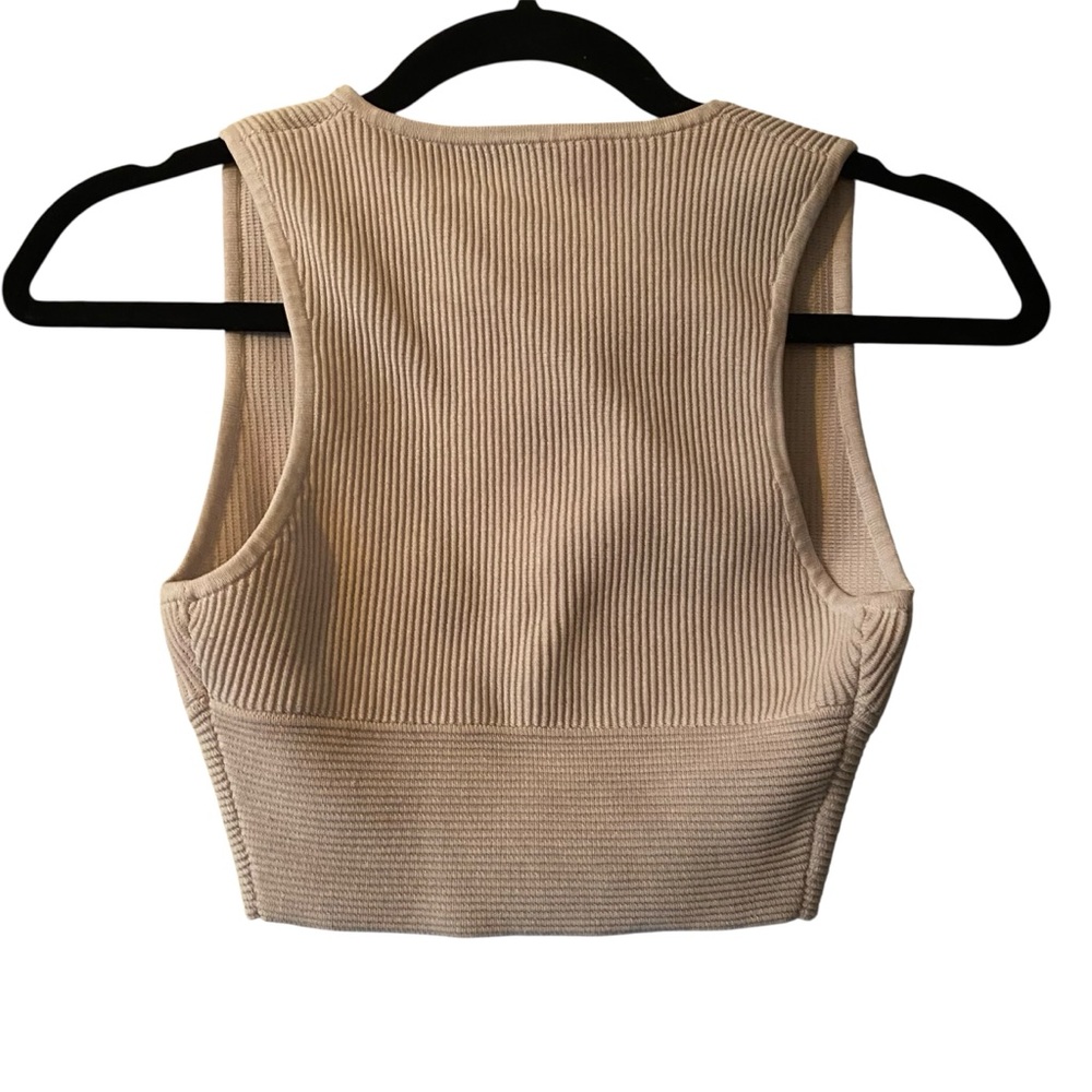 Babaton White Ribbed Crop Top - Picture 2 of 6